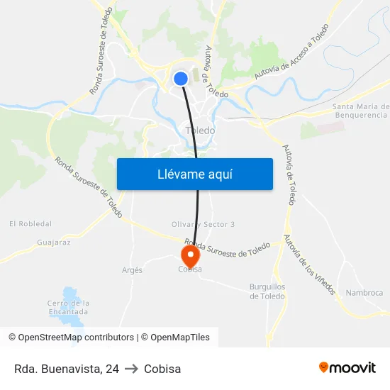 Rda. Buenavista, 24 to Cobisa map