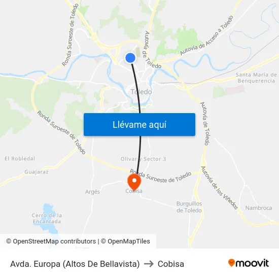 Avda. Europa (Altos De Bellavista) to Cobisa map