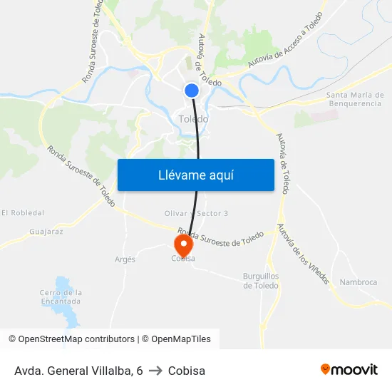 Avda. General Villalba, 6 to Cobisa map