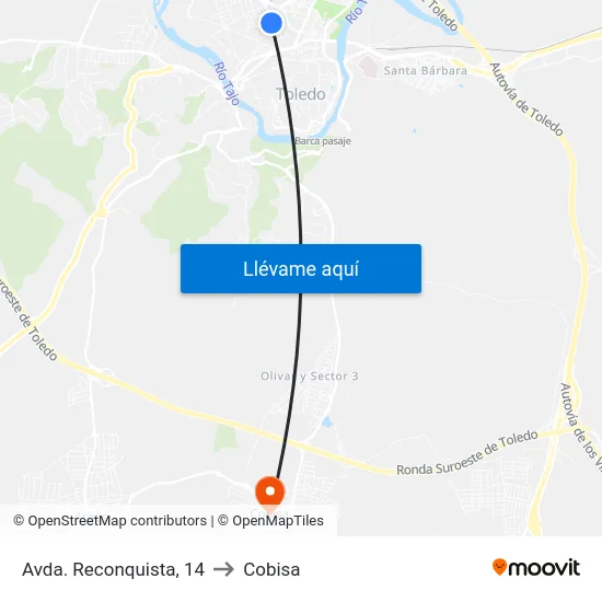 Avda. Reconquista, 14 to Cobisa map