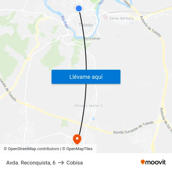 Avda. Reconquista, 6 to Cobisa map