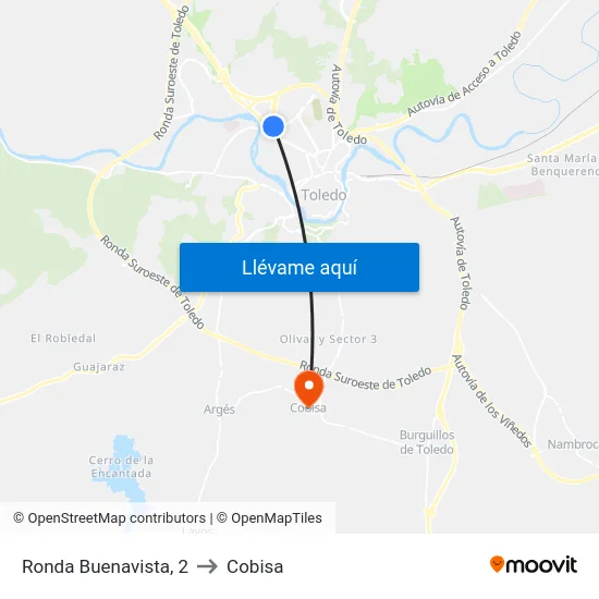 Ronda Buenavista, 2 to Cobisa map