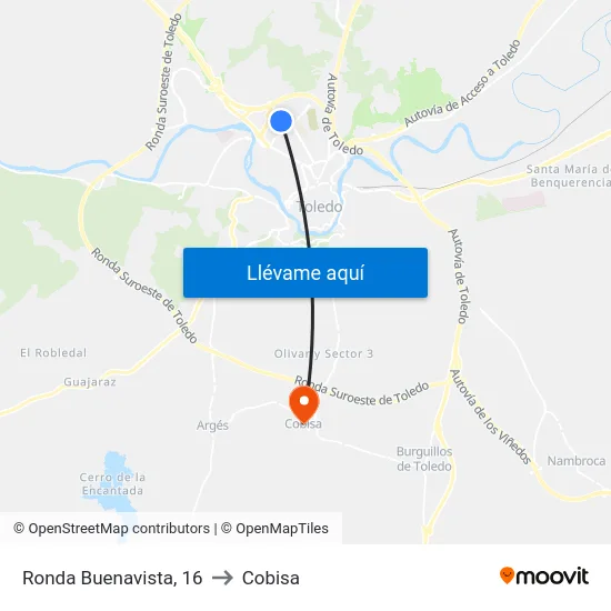 Ronda Buenavista, 16 to Cobisa map