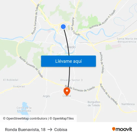 Ronda Buenavista, 18 to Cobisa map