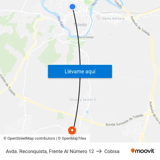 Avda. Reconquista, Frente Al Número 12 to Cobisa map