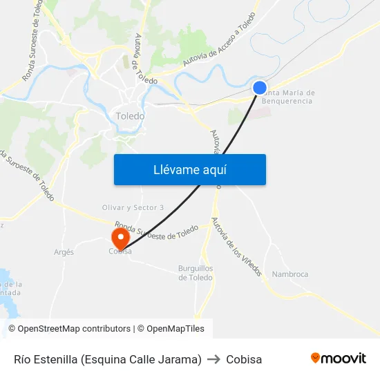 Río Estenilla (Esquina Calle Jarama) to Cobisa map