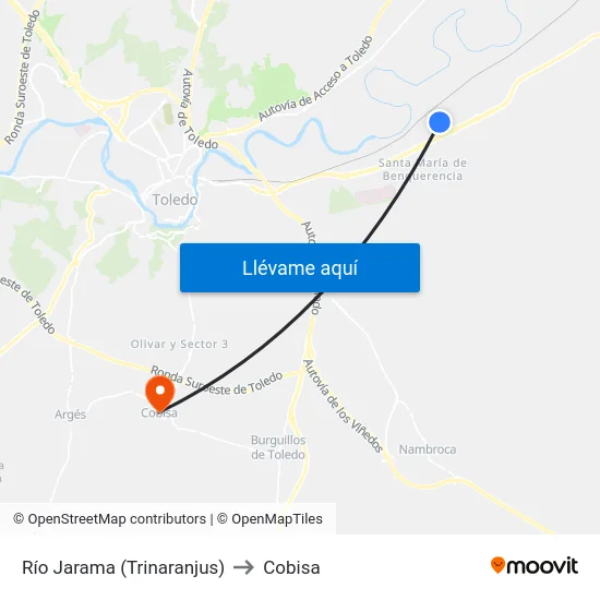 Río Jarama (Trinaranjus) to Cobisa map