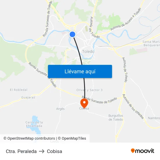 Ctra. Peraleda to Cobisa map