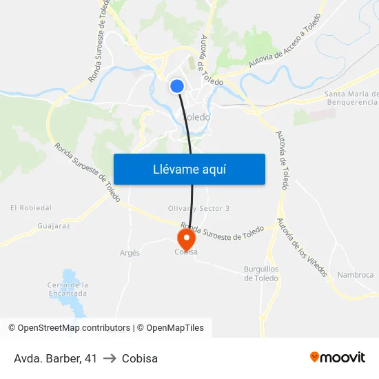 Avda. Barber, 41 to Cobisa map