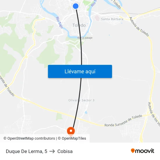 Duque De Lerma, 5 to Cobisa map