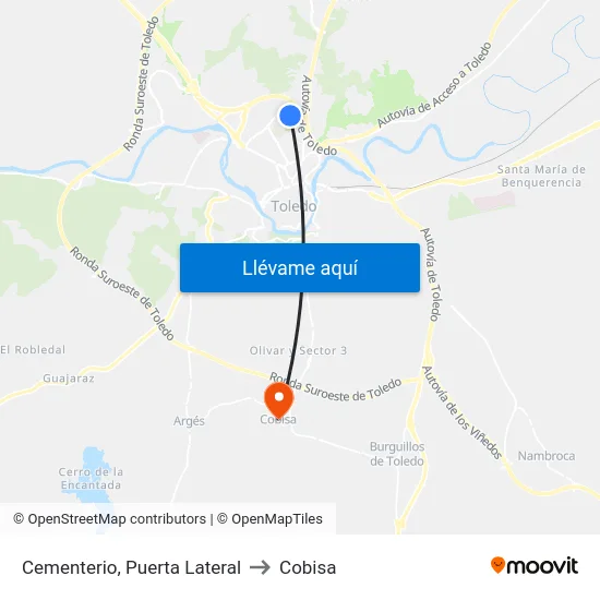Cementerio, Puerta Lateral to Cobisa map