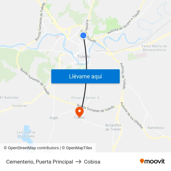 Cementerio, Puerta Principal to Cobisa map