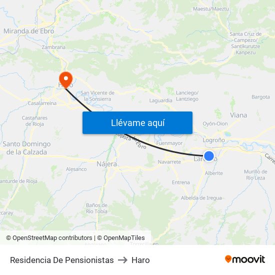 Residencia De Pensionistas to Haro map