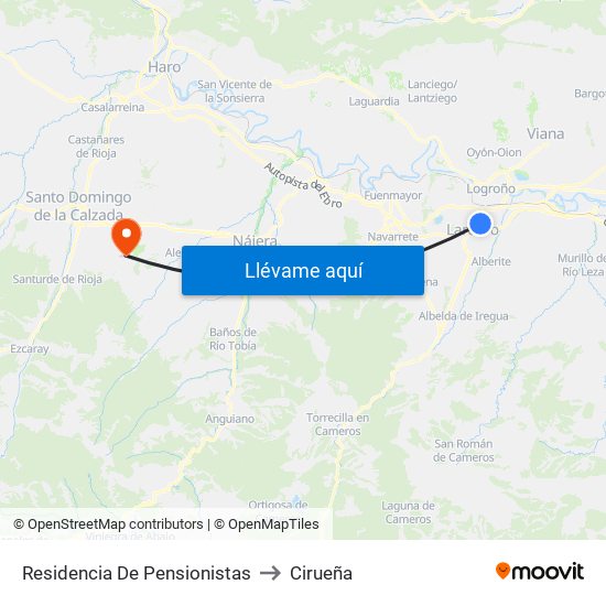Residencia De Pensionistas to Cirueña map