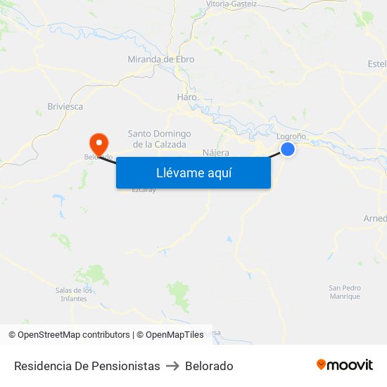 Residencia De Pensionistas to Belorado map