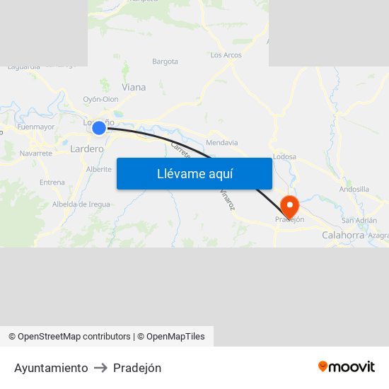 Ayuntamiento to Pradejón map