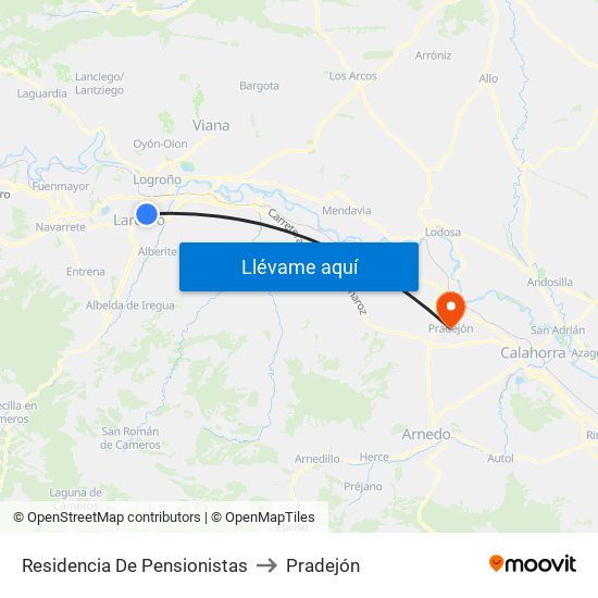 Residencia De Pensionistas to Pradejón map