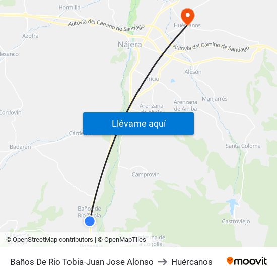 Baños De Rio Tobia-Juan Jose Alonso to Huércanos map