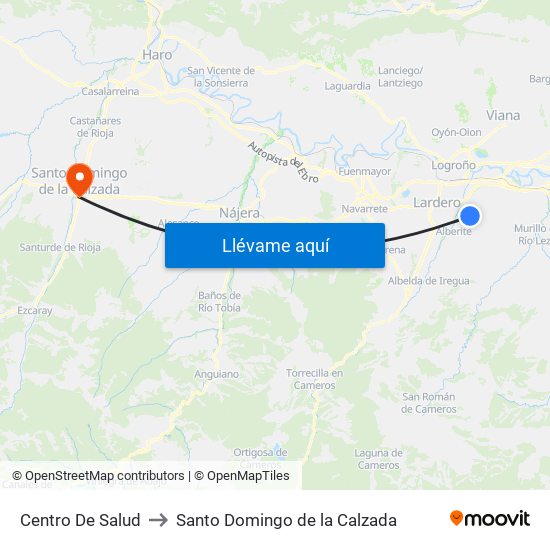 Centro De Salud to Santo Domingo de la Calzada map