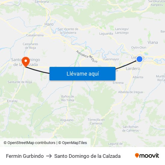 Fermín Gurbindo to Santo Domingo de la Calzada map