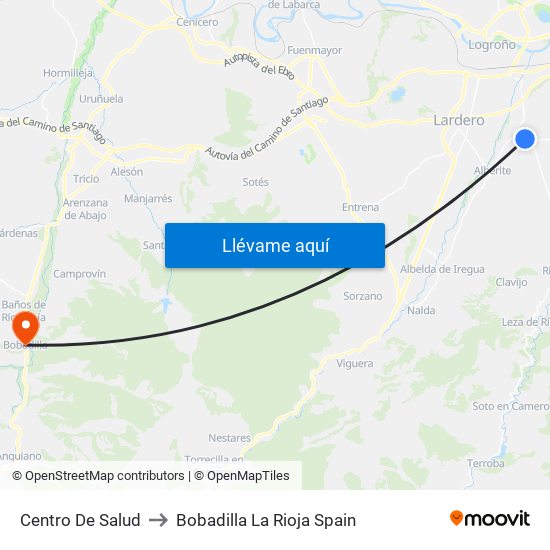 Centro De Salud to Bobadilla La Rioja Spain map