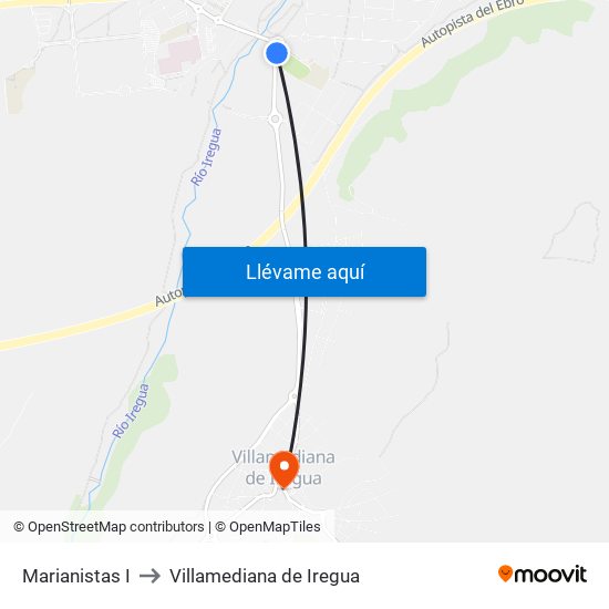 Marianistas I to Villamediana de Iregua map