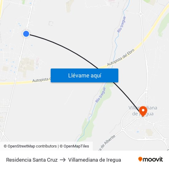 Residencia Santa Cruz to Villamediana de Iregua map
