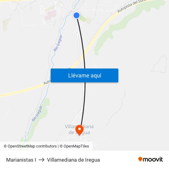 Marianistas I to Villamediana de Iregua map