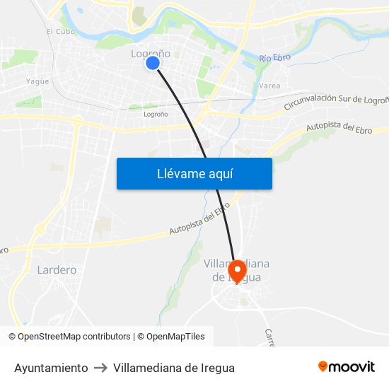 Ayuntamiento to Villamediana de Iregua map