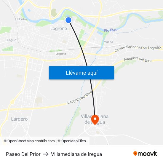 Paseo Del Prior to Villamediana de Iregua map