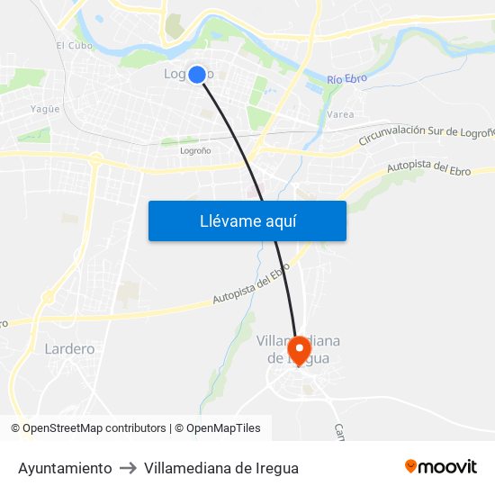 Ayuntamiento to Villamediana de Iregua map