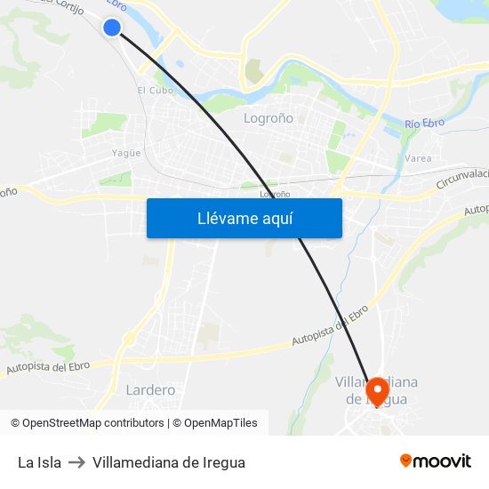 La Isla to Villamediana de Iregua map