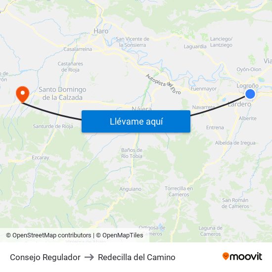 Consejo Regulador to Redecilla del Camino map