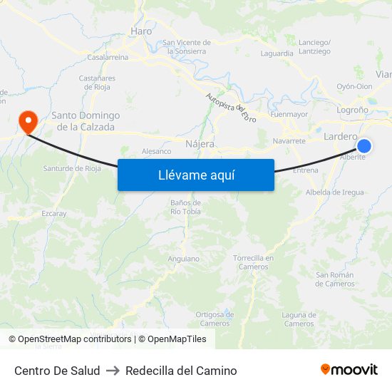 Centro De Salud to Redecilla del Camino map