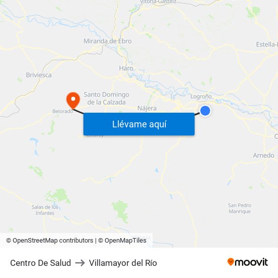 Centro De Salud to Villamayor del Río map