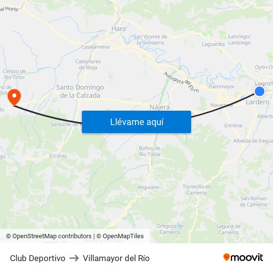 Club Deportivo to Villamayor del Río map