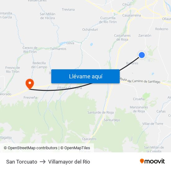 San Torcuato to Villamayor del Río map