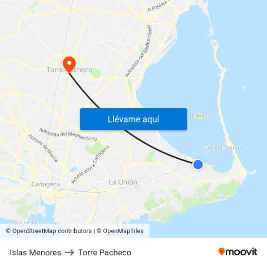 Islas Menores to Torre Pacheco map