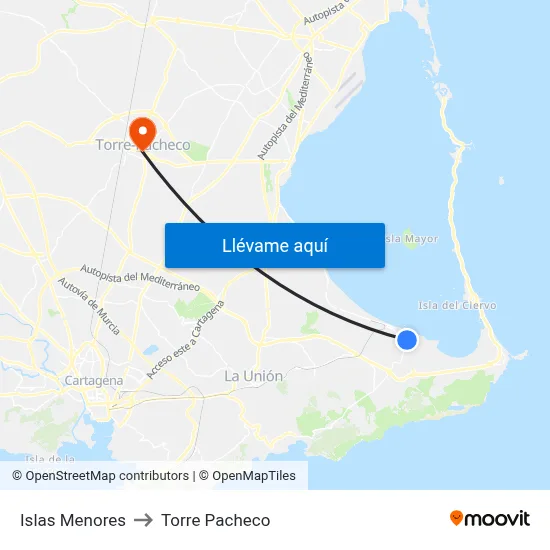 Islas Menores to Torre Pacheco map