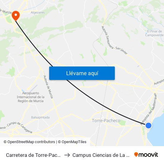 Av. 13 de Octubre - Plus Ultra to Campus Ciencias de La Salud map