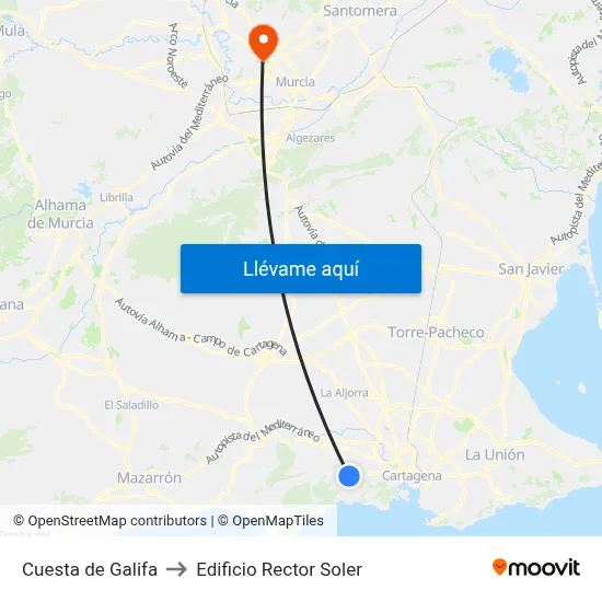 Cuesta de Galifa to Edificio Rector Soler map