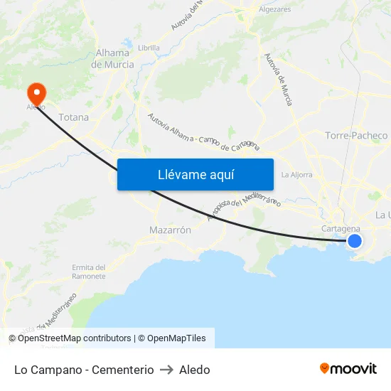 Lo Campano - Cementerio to Aledo map