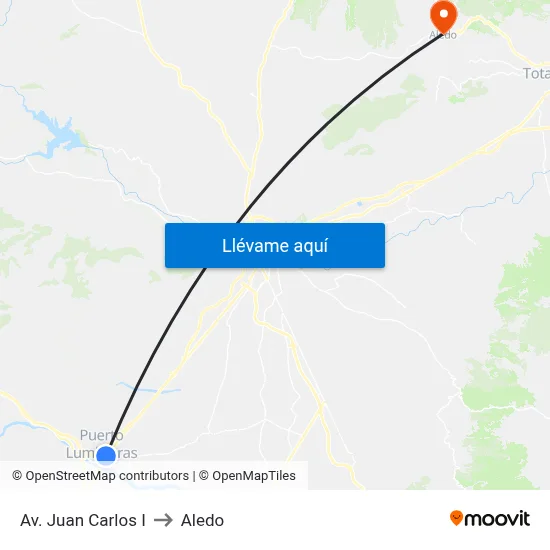 Av. Juan Carlos I to Aledo map