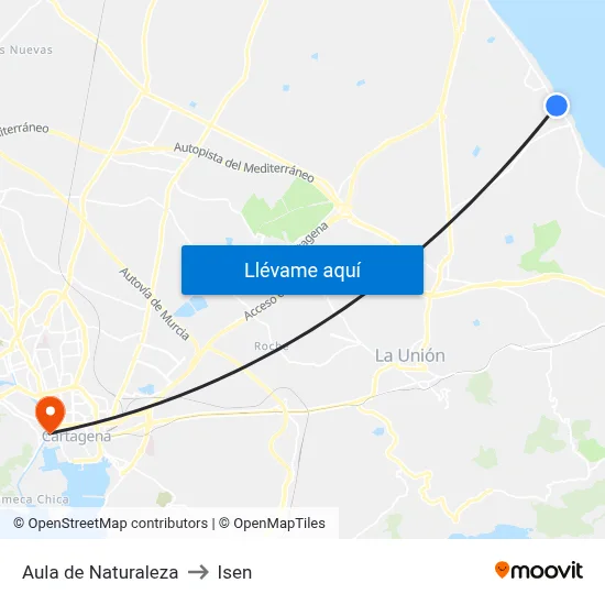 Aula de Naturaleza to Isen map