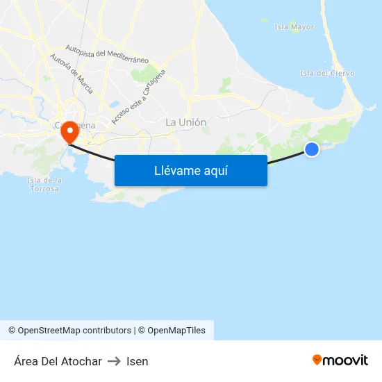 Área Del Atochar to Isen map