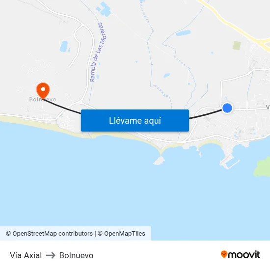 Vía Axial to Bolnuevo map