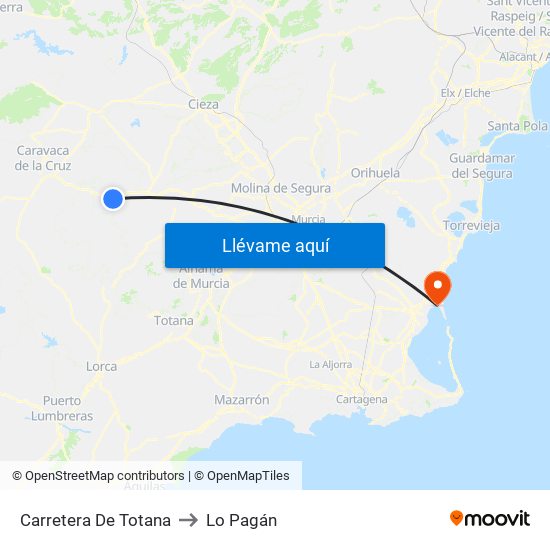 Carretera De Totana to Lo Pagán map
