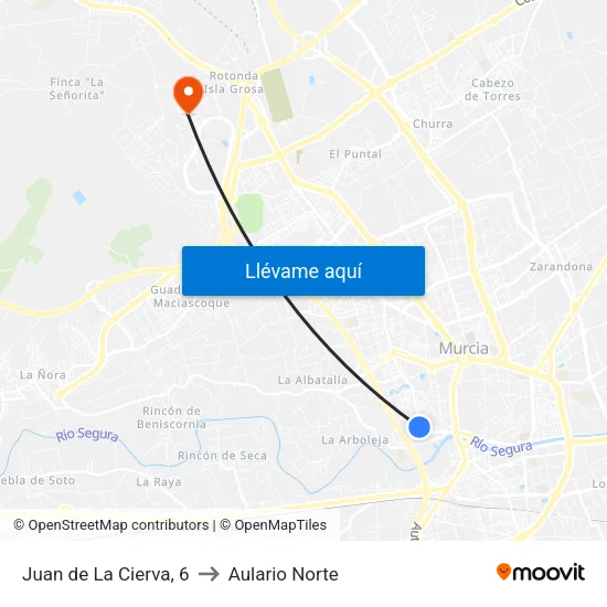 Juan de La Cierva, 6 to Aulario Norte map