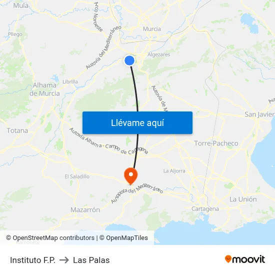 Instituto F.P. to Las Palas map