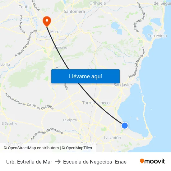 Urb. Estrella de Mar to Escuela de Negocios -Enae- map